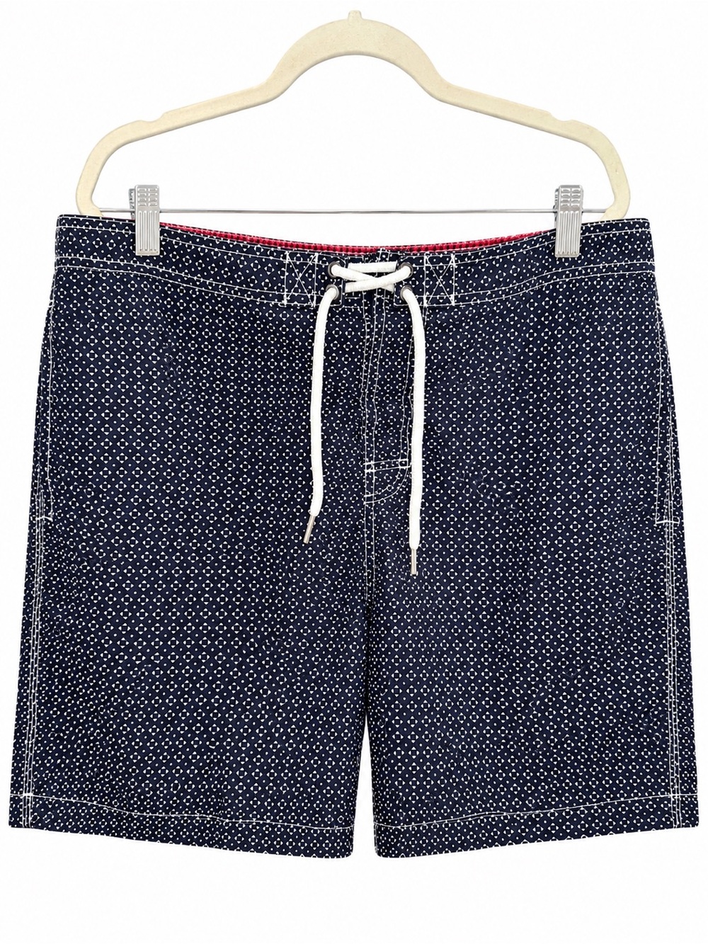 Saks Fifth Avenue Navy Micro Dot Swim Board Shorts